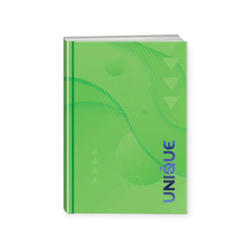 Picture of A6 UNIQUE LINED GLUED HARD COVER NOTEBOOK 100PGS GREEN